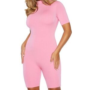 Pink naked wardrobe romper